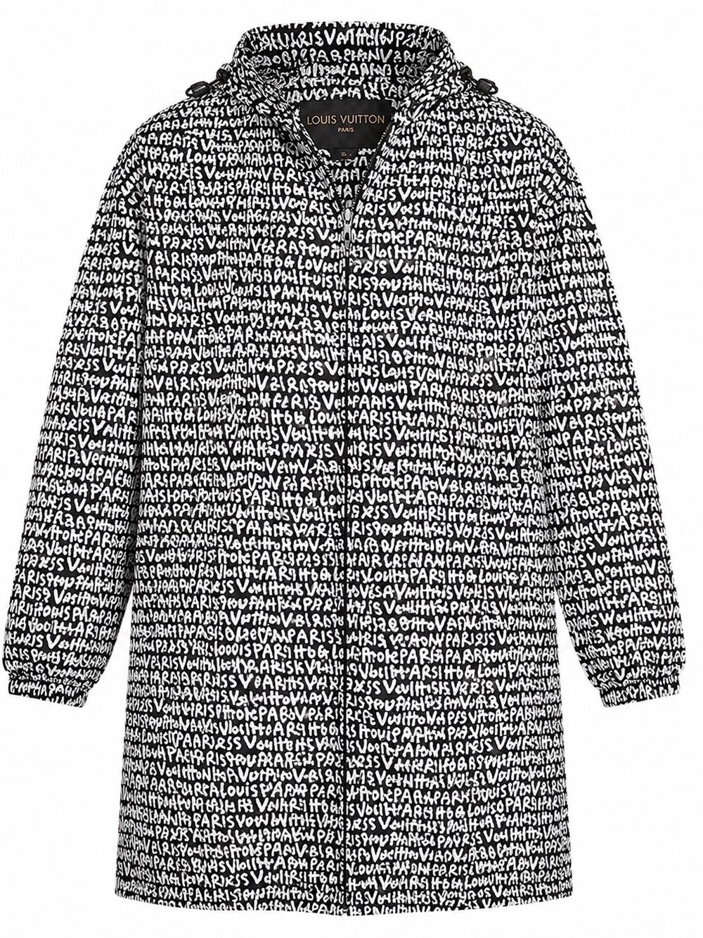 Louis Vuitton Black and White Jacket, cape. Size 40/S